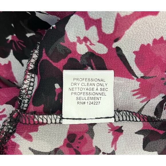 MISA Catriona Cold Shoulder Floral Midi Dress Ruffle Tiered Size Medium - Picture 9 of 10